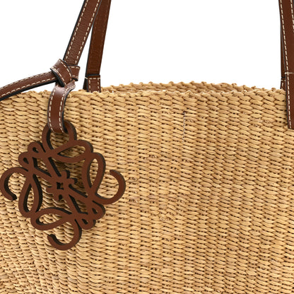 Loewe Calfskin Raffia Paulas Ibiza Small Basket Tote Bag Natural Pecan 8 of 12