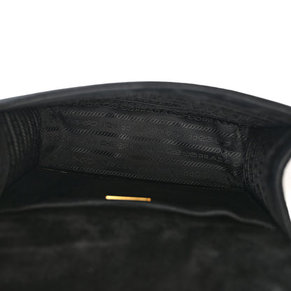 Prada Velluto Ricamo Cahier Shoulder Bag Black 5 of 10
