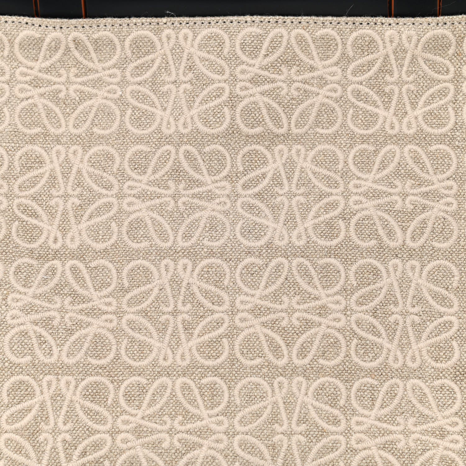 Loewe Jacquard Anagram Calfskin Small Cushion Tote Beige Black 7 of 9