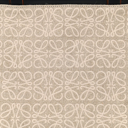 Loewe Jacquard Anagram Calfskin Small Cushion Tote Beige Black 7 of 9