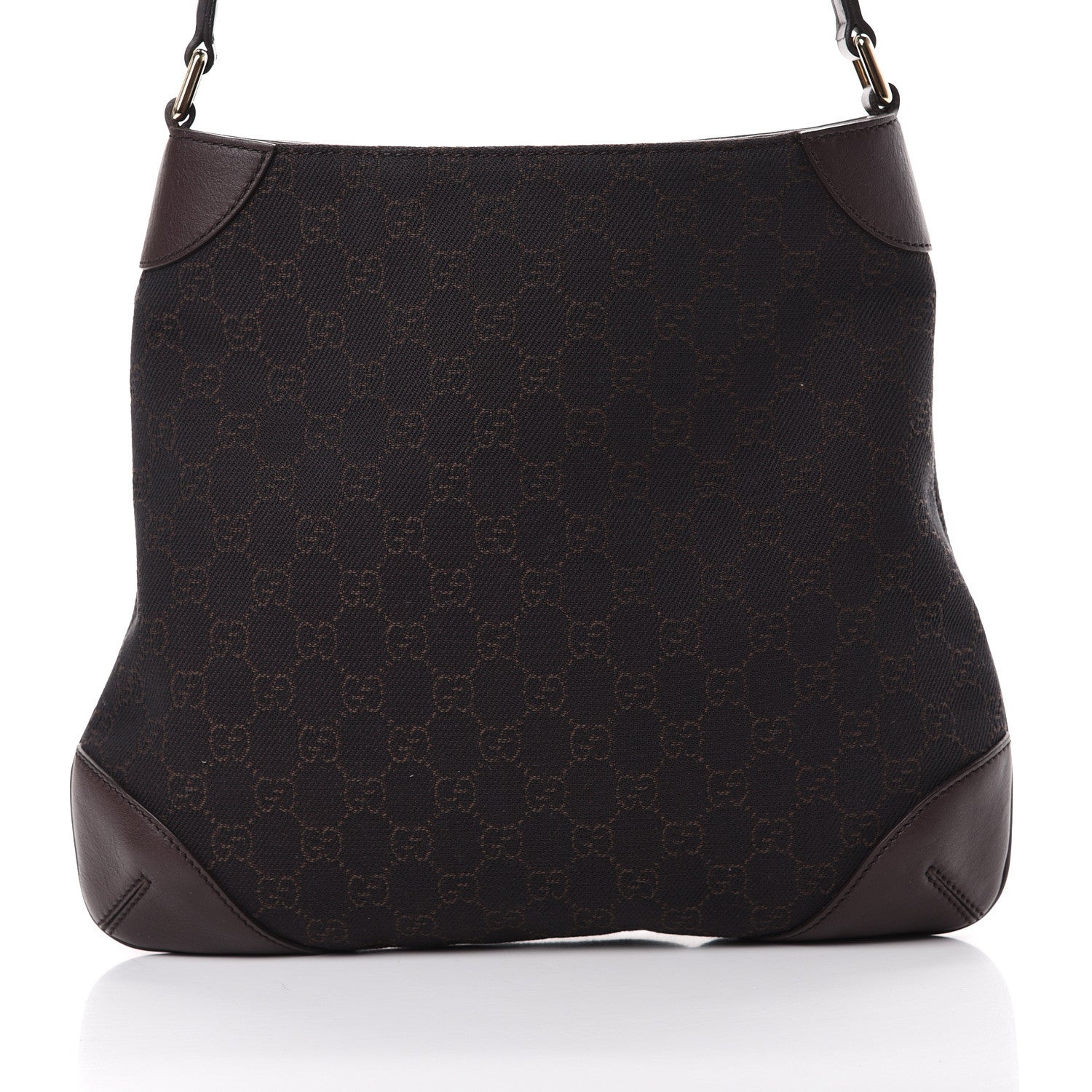 Gucci Monogram Signature Hobo Shoulder Bag Dark Brown 7 of 10