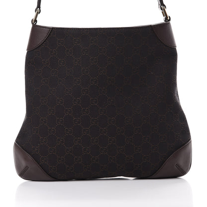Gucci Monogram Signature Hobo Shoulder Bag Dark Brown 7 of 10