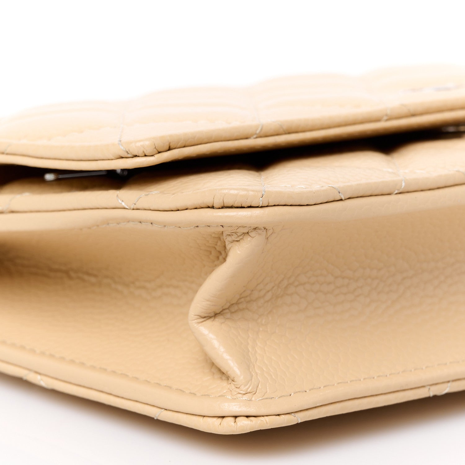 Chanel Caviar Quilted Wallet on Chain WOC Beige 10 of 11
