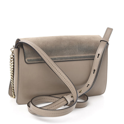 Chloe Suede Calfskin Small Faye Shoulder Bag Motty Grey 3 of 13