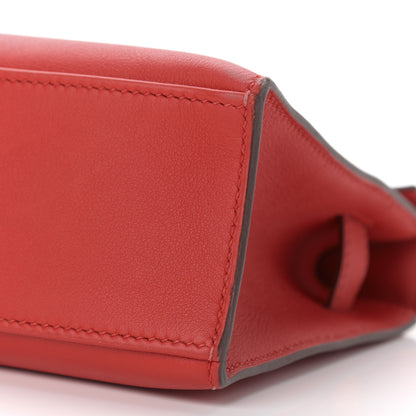 Hermes Swift Kelly Pochette Clutch Rouge Tomate 9 of 16