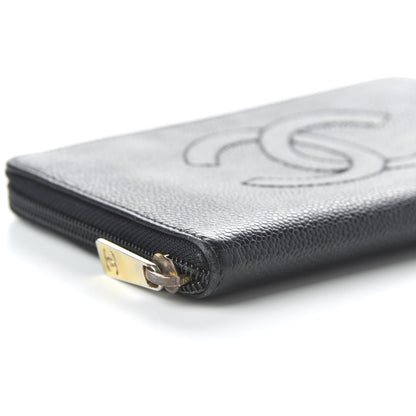Chanel Caviar Large Timeless CC Zip Around Wallet Black 7 of 16