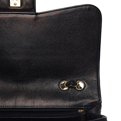 Chanel Caviar Quilted Jumbo Single Flap Black 10 of 27