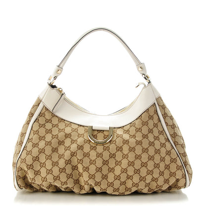 Gucci Monogram Large D Gold Hobo White 1 of 7
