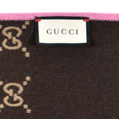 Gucci Wool Silk GG Monogram Ripon Simple Scarf Roseate 4 of 5