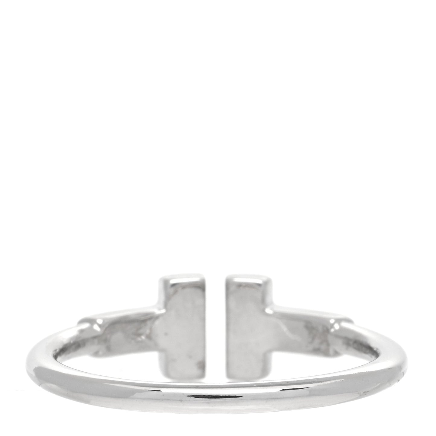 18K White Gold Diamond T Wire Ring 53 6.25