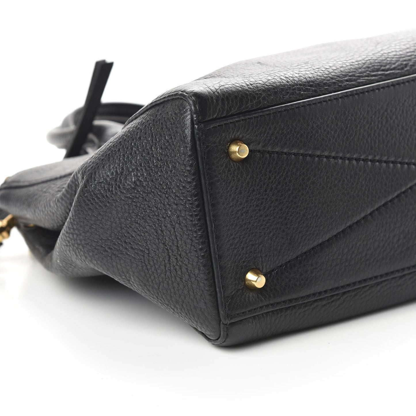 Textured Calfskin Medium Incognito Satchel Black