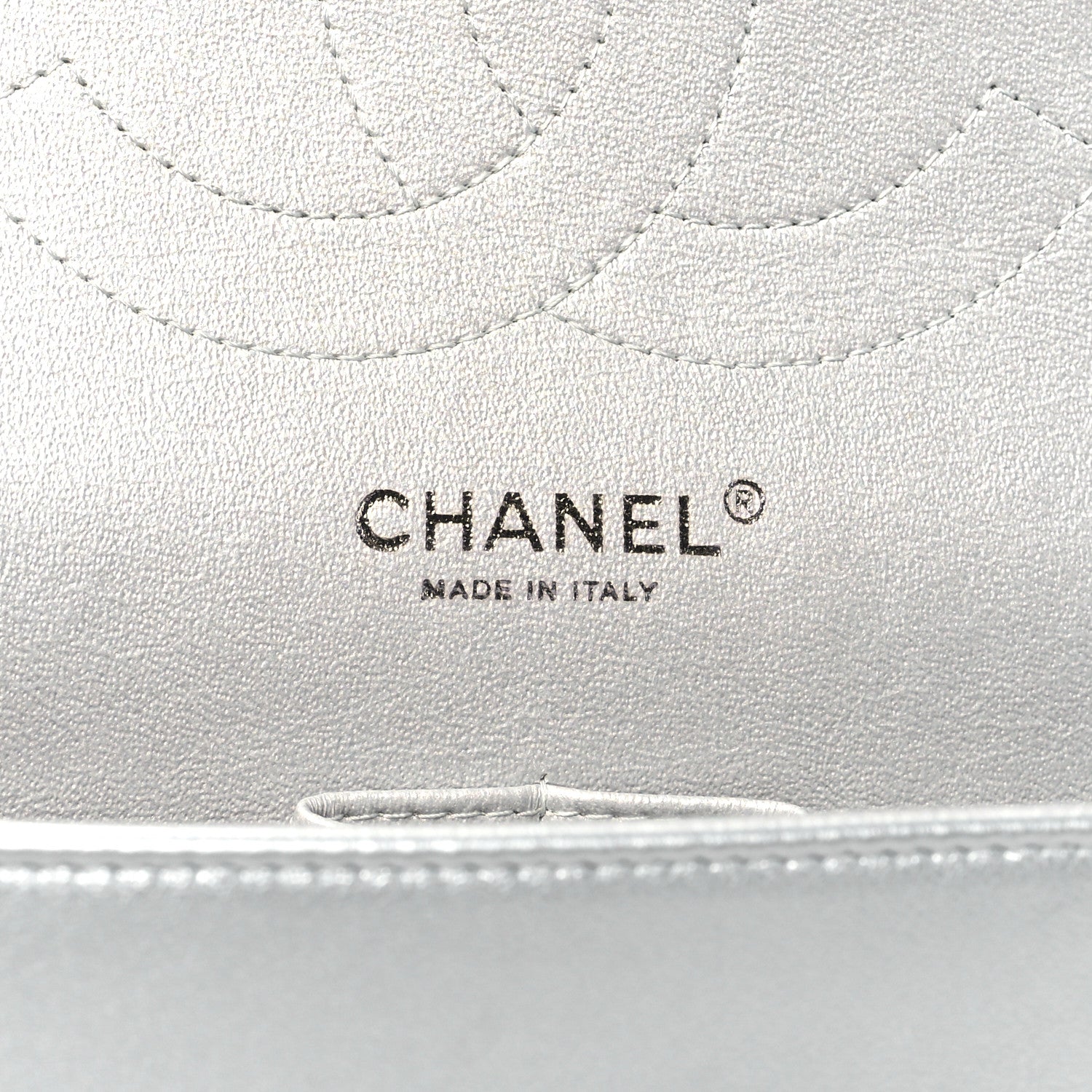 Chanel Metallic Perforated Lambskin Quilted Jumbo Double Flap Light Silver 6 of 12