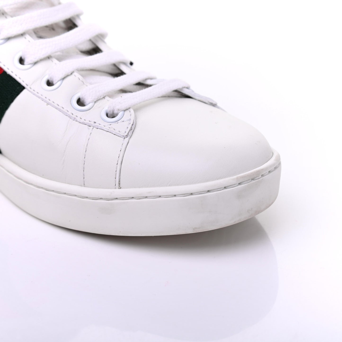 Calfskin Ayers Web Pineapple Ladybug Embroidered Womens Ace Sneakers 37.5 White