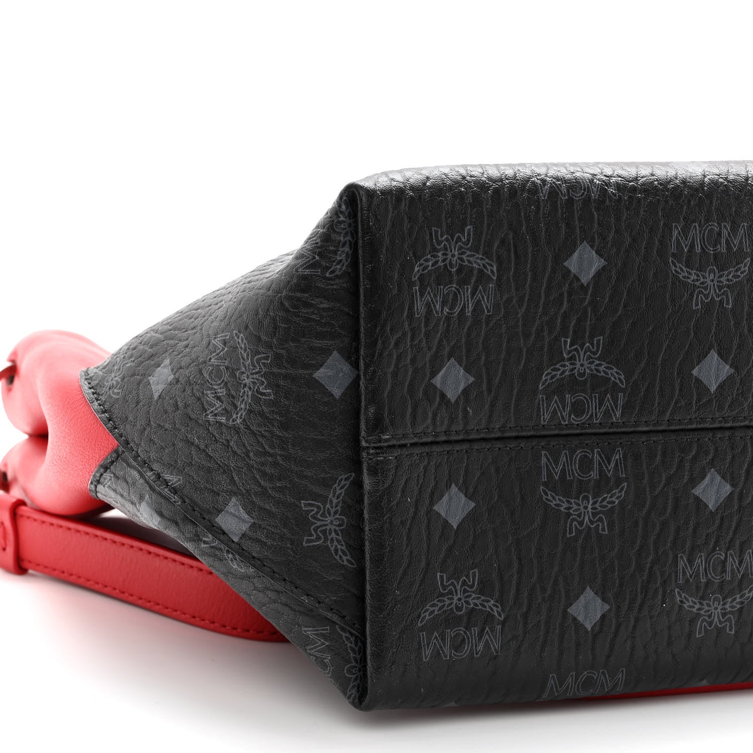 MCM Visetos Medium Klara Hobo Red Black 8 of 11