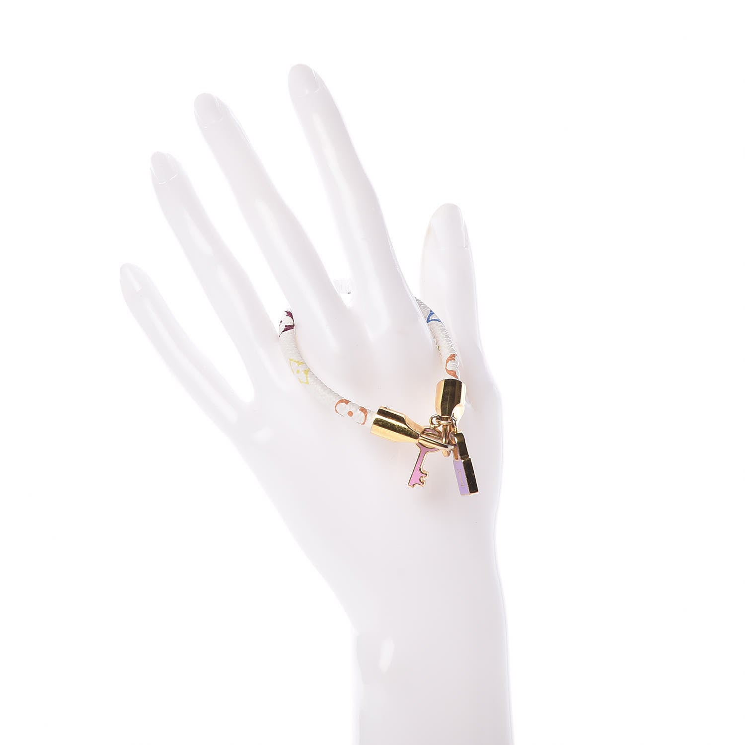 Louis Vuitton Monogram Multicolor Luck It Bracelet 17 White 2 of 4