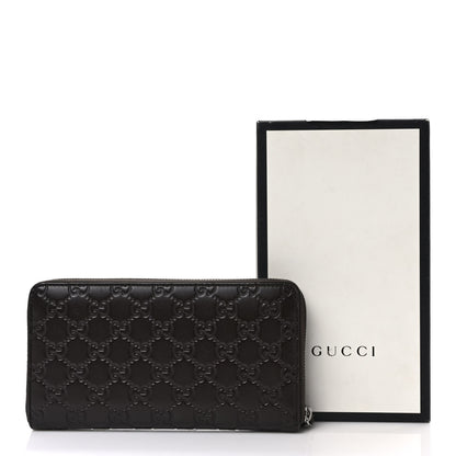Gucci Guccissima Signature Zip Around Organizer Wallet Black 12 of 12