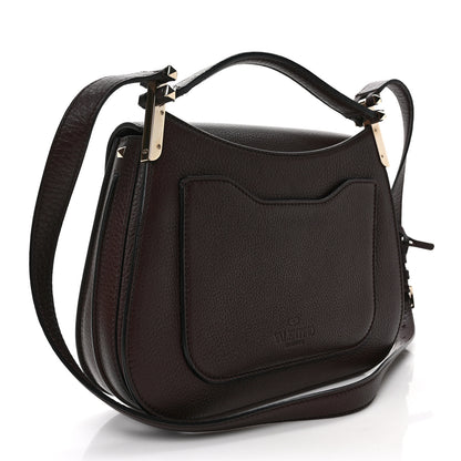 Valentino Garavani Pebbled Calfskin Joylock Flap Messenger Bag Deep Rubin 3 of 9