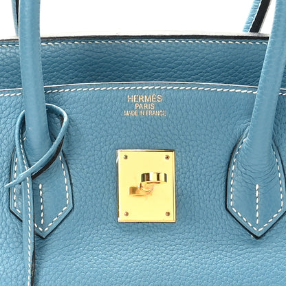 Hermes Togo Birkin 35 Blue Jean 7 of 12