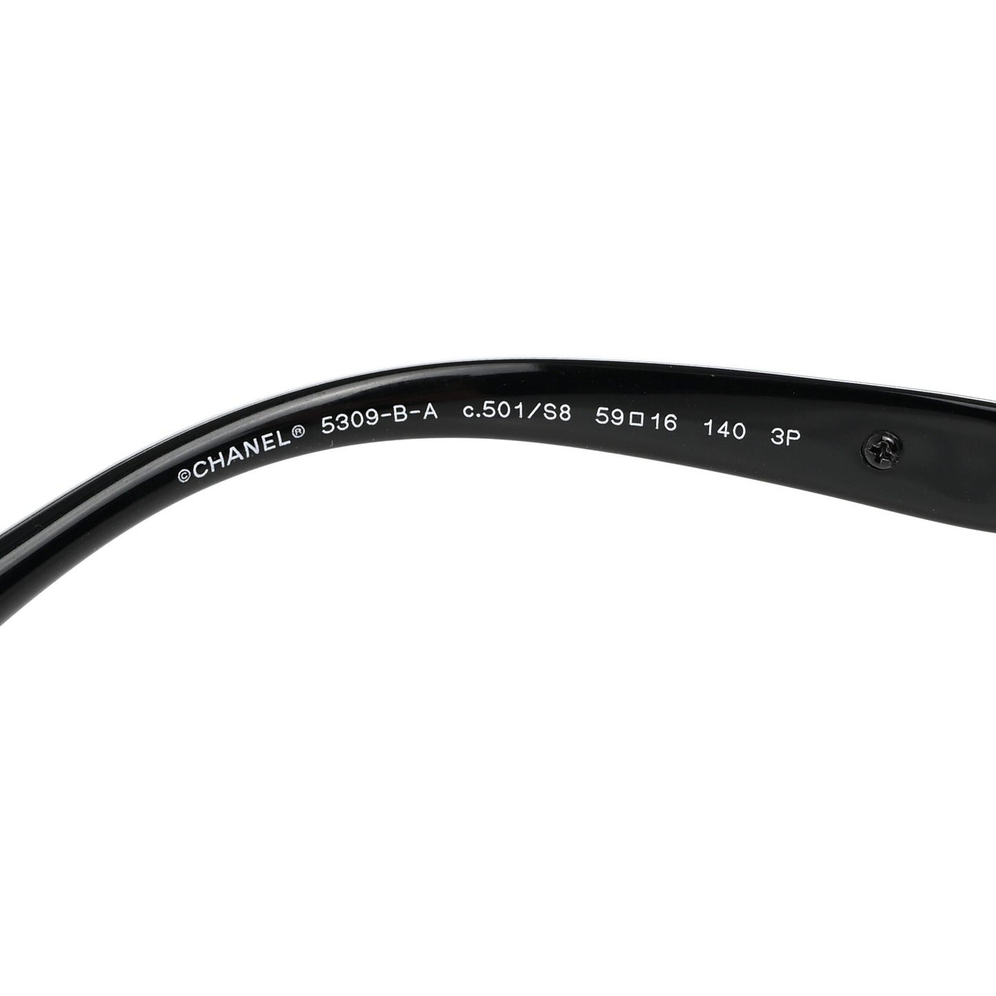 Crystal Baguette Polarized Cat Eye Sunglasses 5309-B-A Black