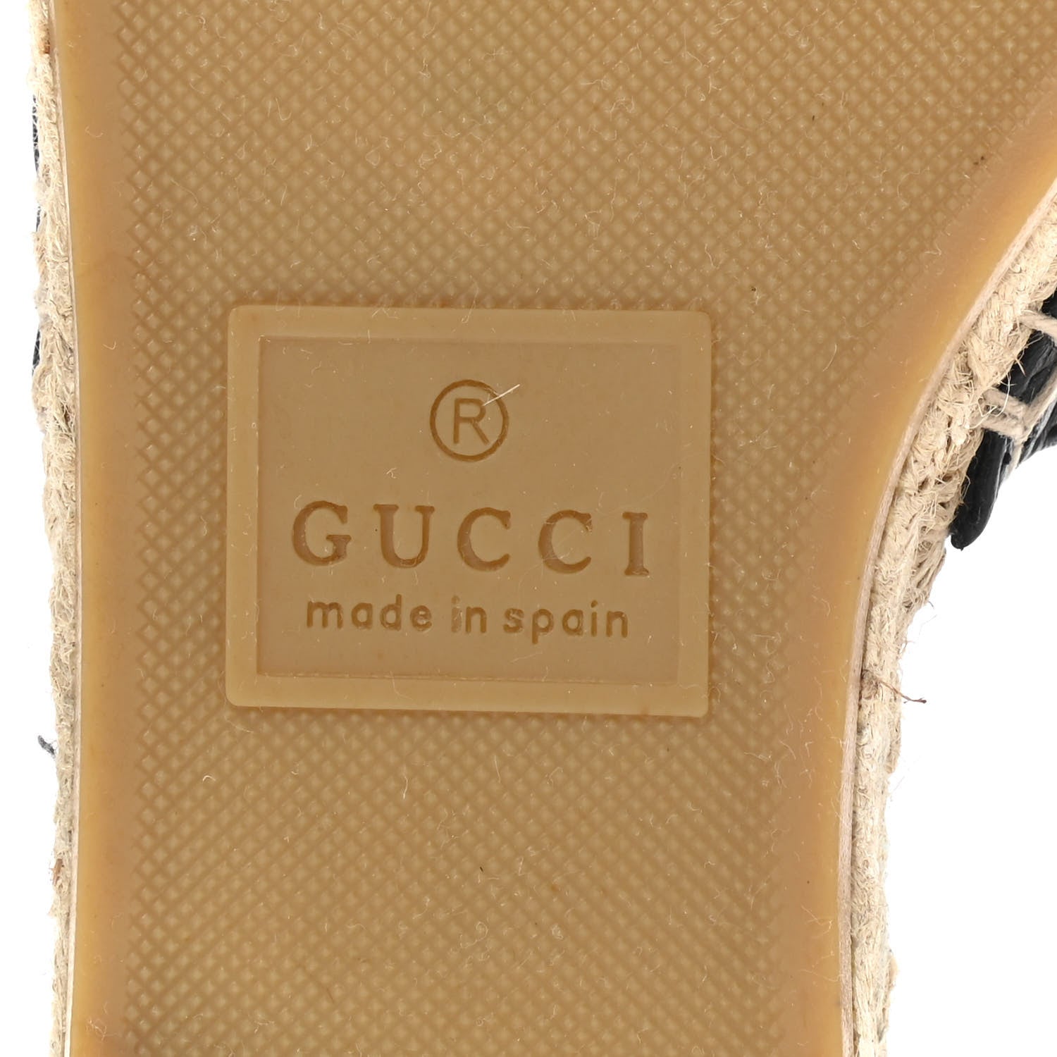 Gucci Monogram Matelasse GG Marmont Espadrille 20mm Slide Sandals 35 Beige Ebony Black 6 of 11