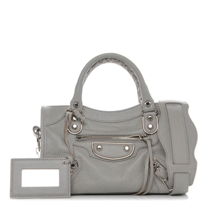 Balenciaga Chevre Silver Metallic Edge Hardware Classic Hardware Mini City Gris Glace 1 of 7