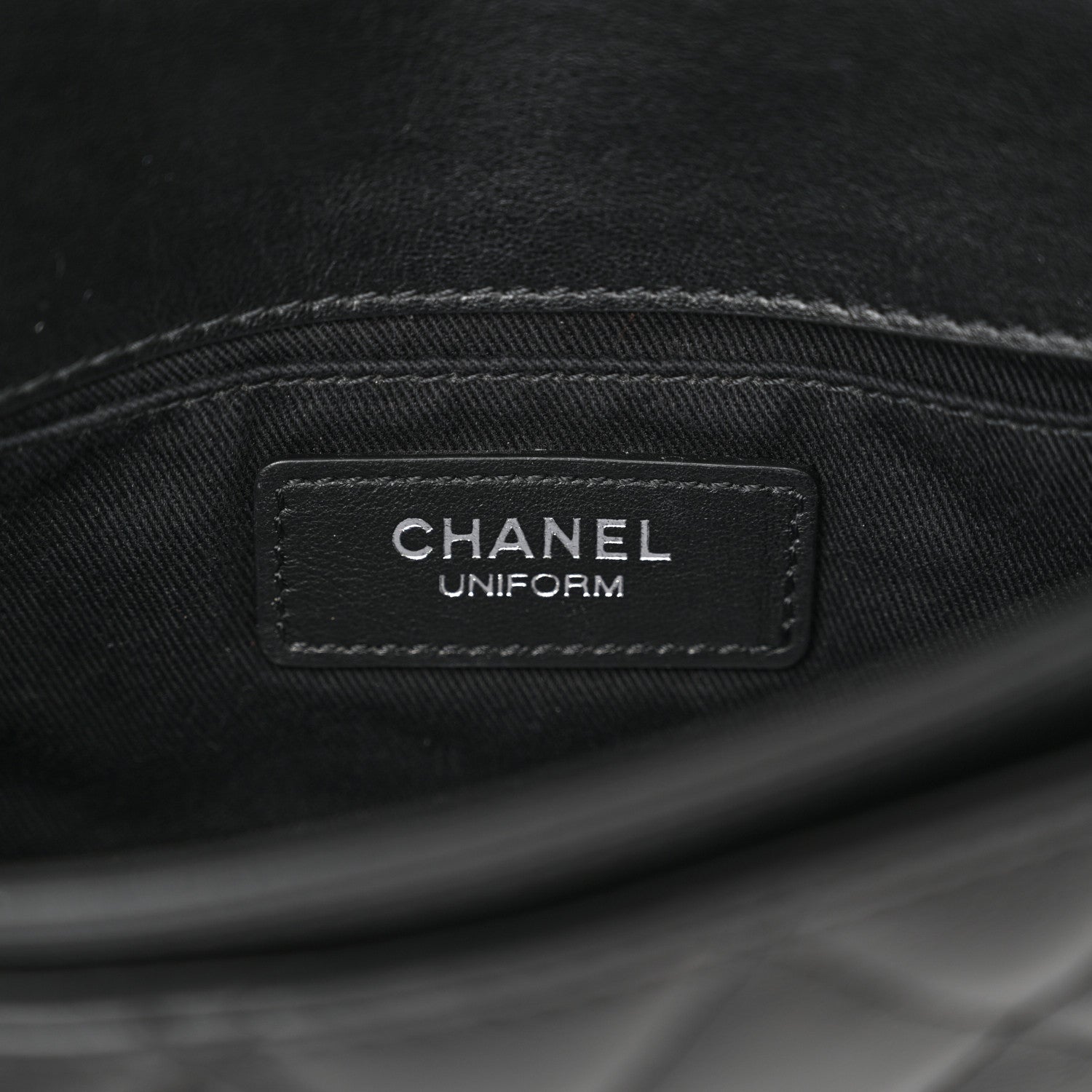 Chanel Calfskin Quilted CC Uniform Flap Belt Bag Black 6 of 11