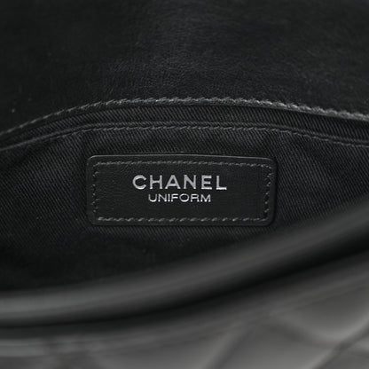 Chanel Calfskin Quilted CC Uniform Flap Belt Bag Black 6 of 11