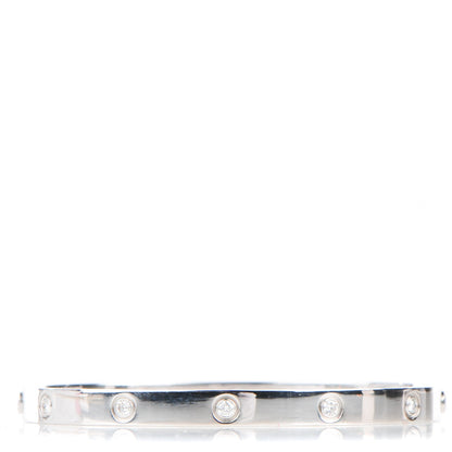 Cartier 18K White Gold 10 Diamond LOVE Bracelet 21 1 of 9