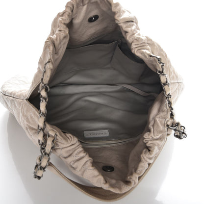 Chanel Caviar Quilted Large Elastic Tote Gray 6 of 8