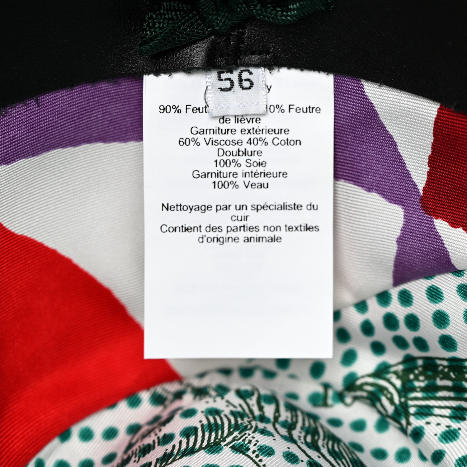 Hermes Rabbit Felt Hat 56 Black 10 of 10