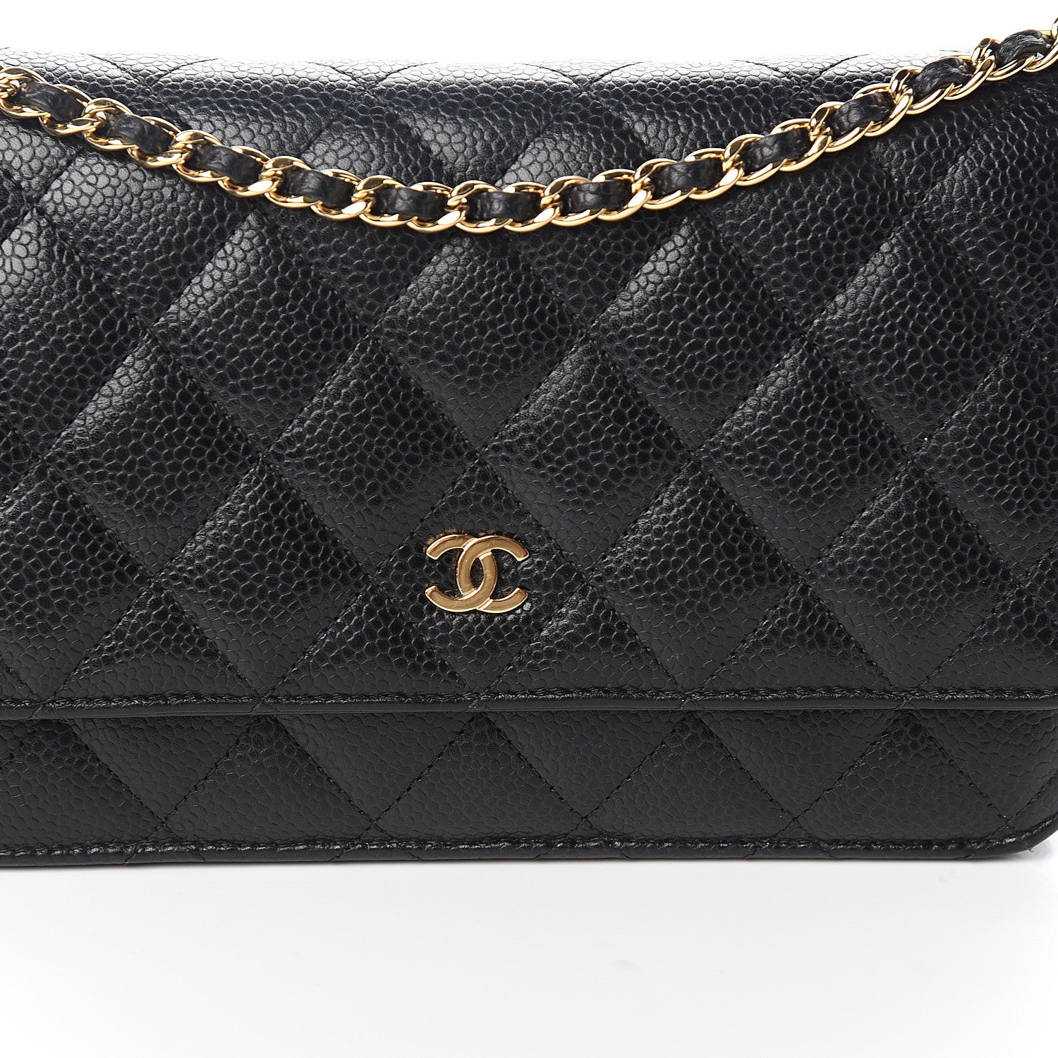 Chanel Caviar Quilted Wallet On Chain WOC Black 10 of 11