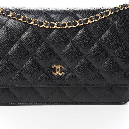 Chanel Caviar Quilted Wallet On Chain WOC Black 10 of 11