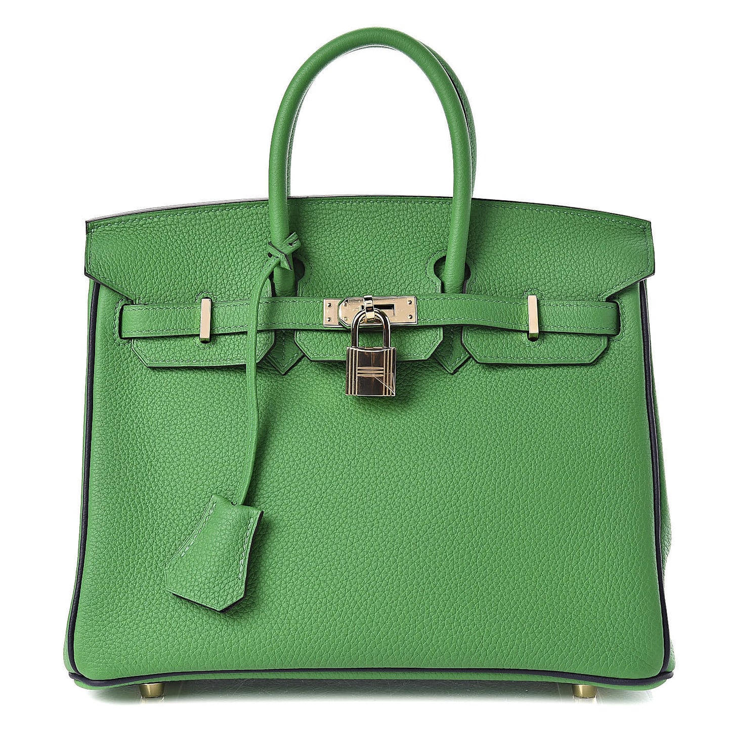 Togo Bi Color Horseshoe Birkin 25 Bambou Bleu Nuit
