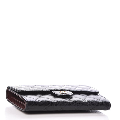 Chanel Caviar Quilted Large Flap Wallet Black 4 of 10