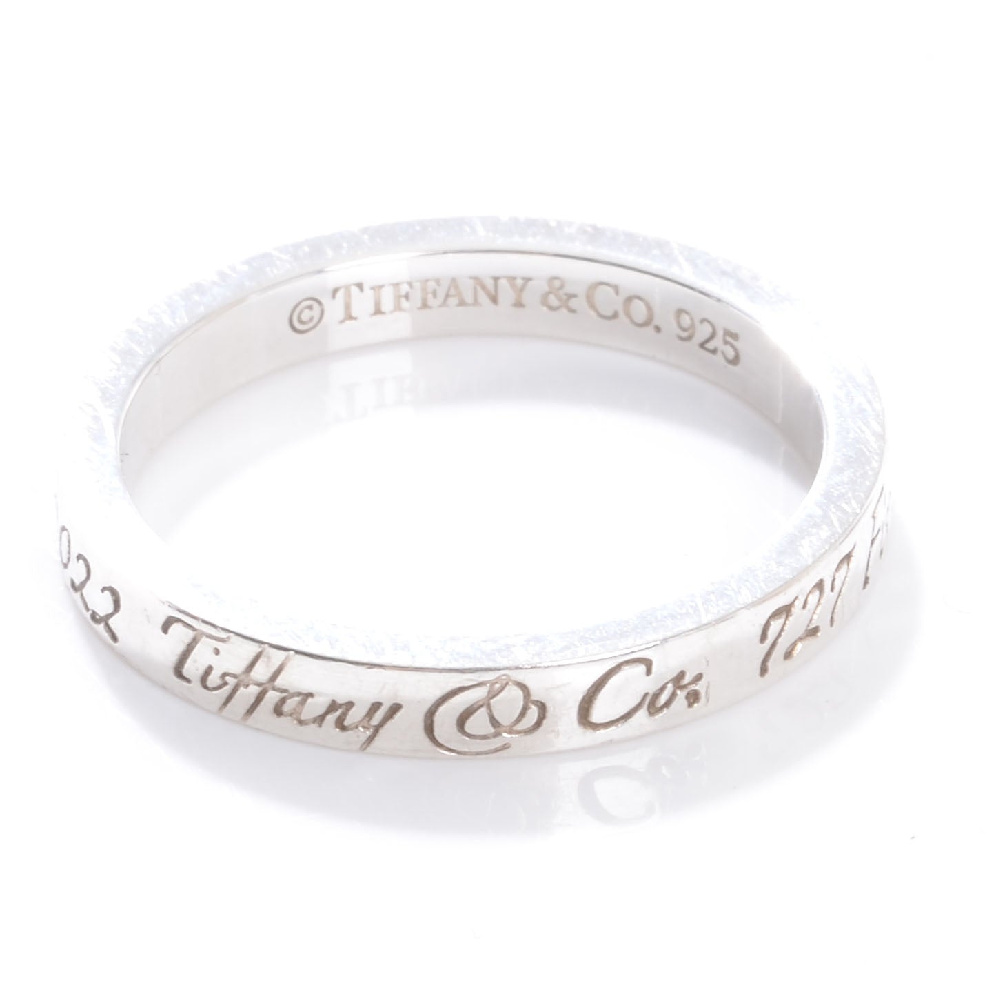 Sterling Silver Notes Narrow Ring 7.5