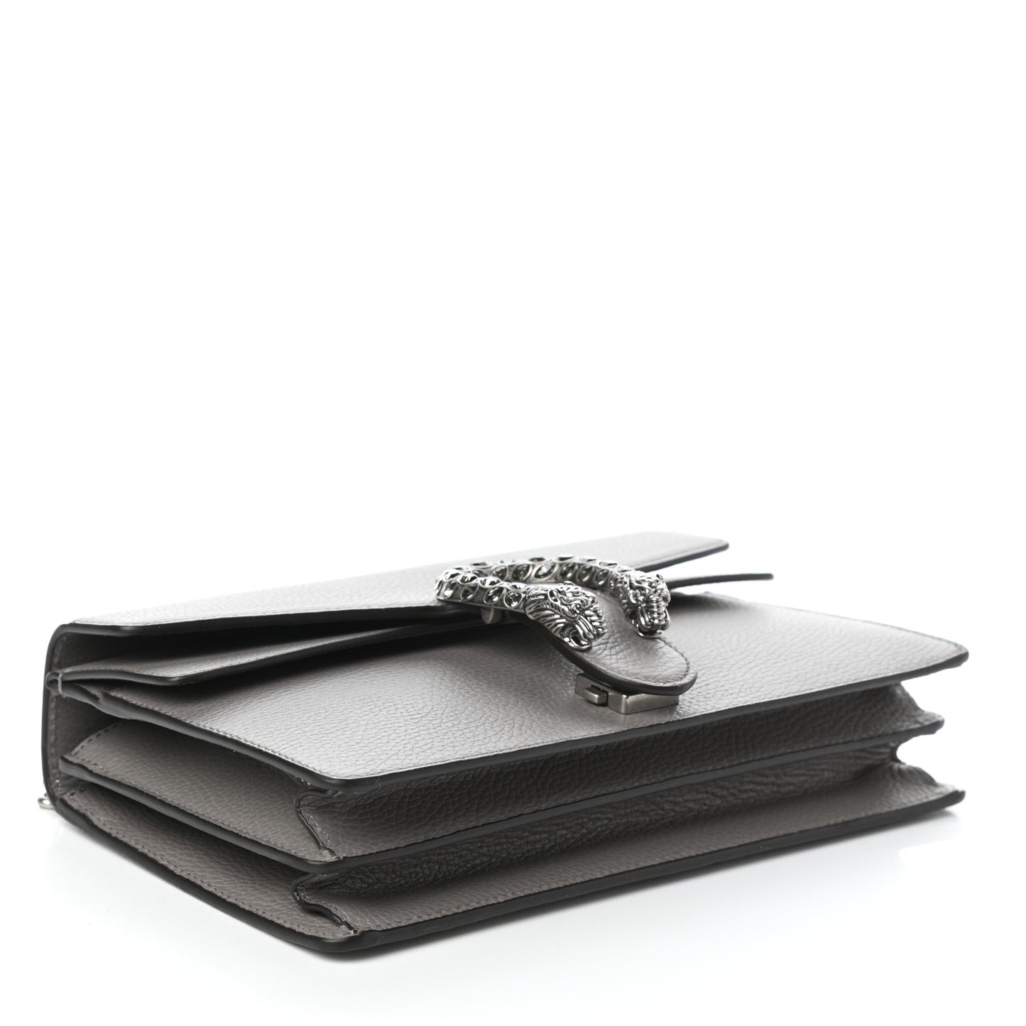 Pebbled Calfskin Small Dionysus Shoulder Bag Dusty Grey