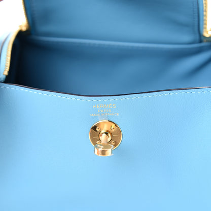 Hermes Swift Mini Lindy 20 Bleu Du Nord 5 of 9