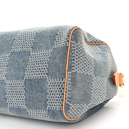 Louis Vuitton Damier Denim 3D Speedy Bandouliere 25 Bleu 9 of 10