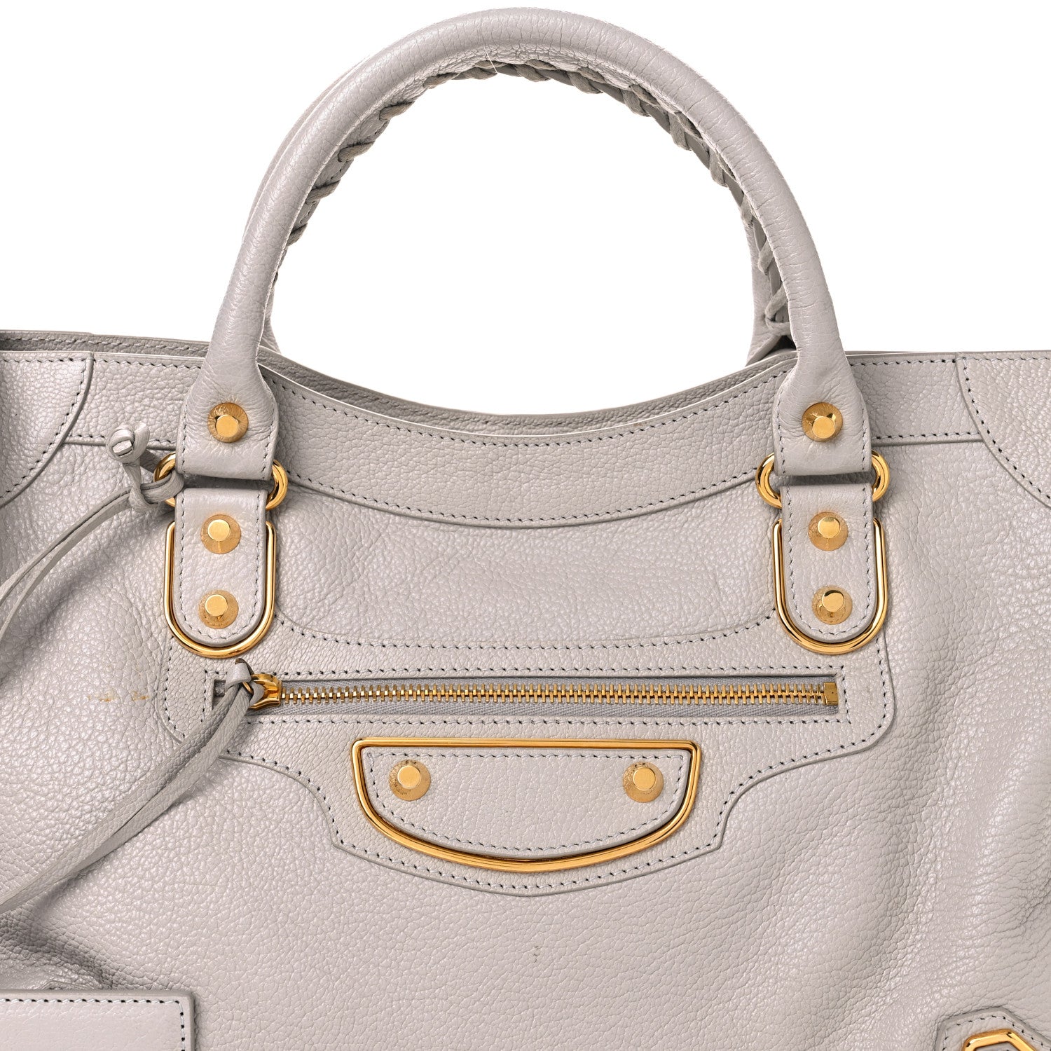 Balenciaga Chevre Gold Metallic Edge Hardware City Gris Clair Gris Perle 9 of 14