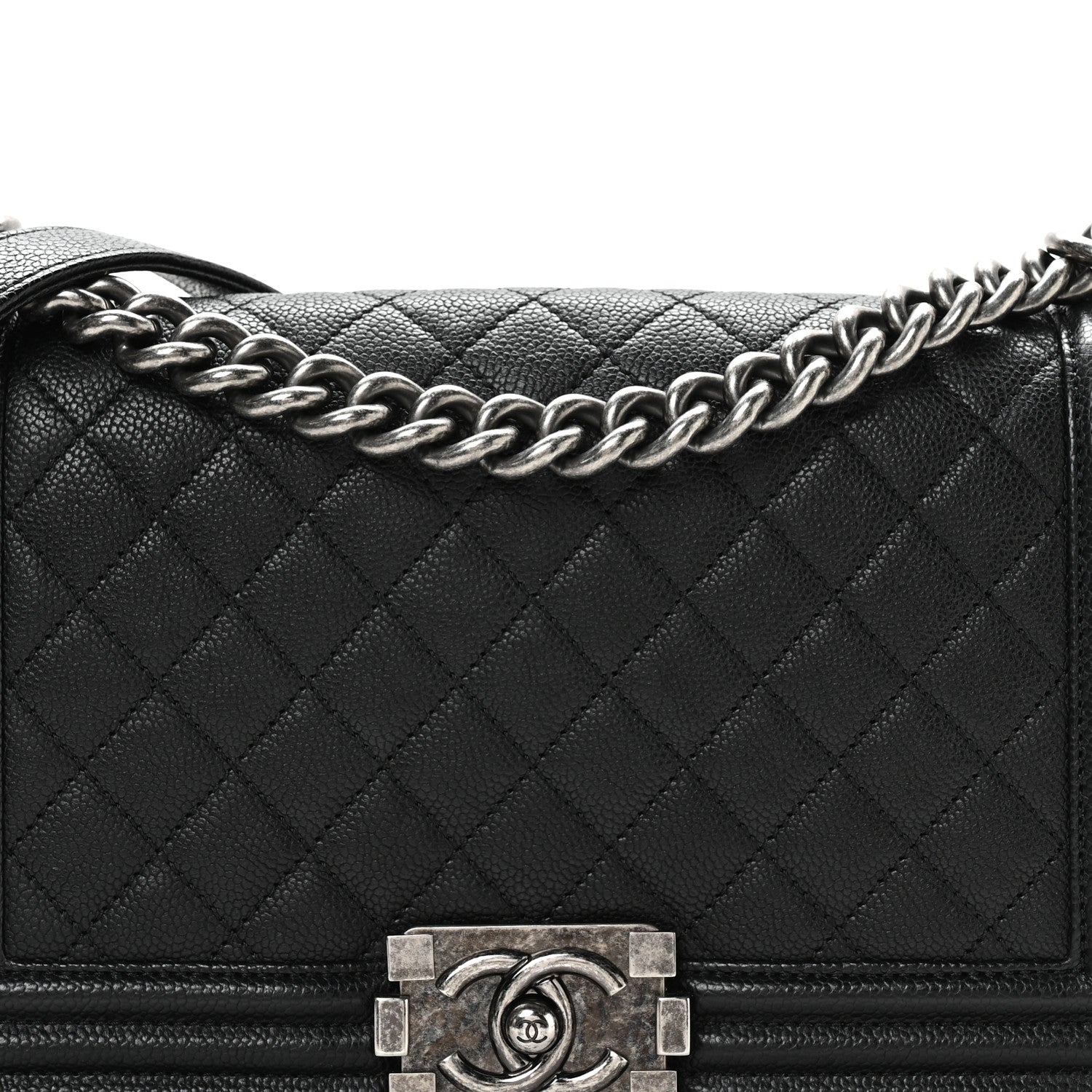 Chanel Caviar Quilted Medium Boy Flap Black 8 of 10