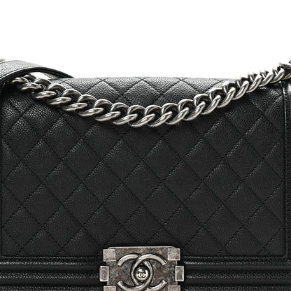 Chanel Caviar Quilted Medium Boy Flap Black 8 of 10