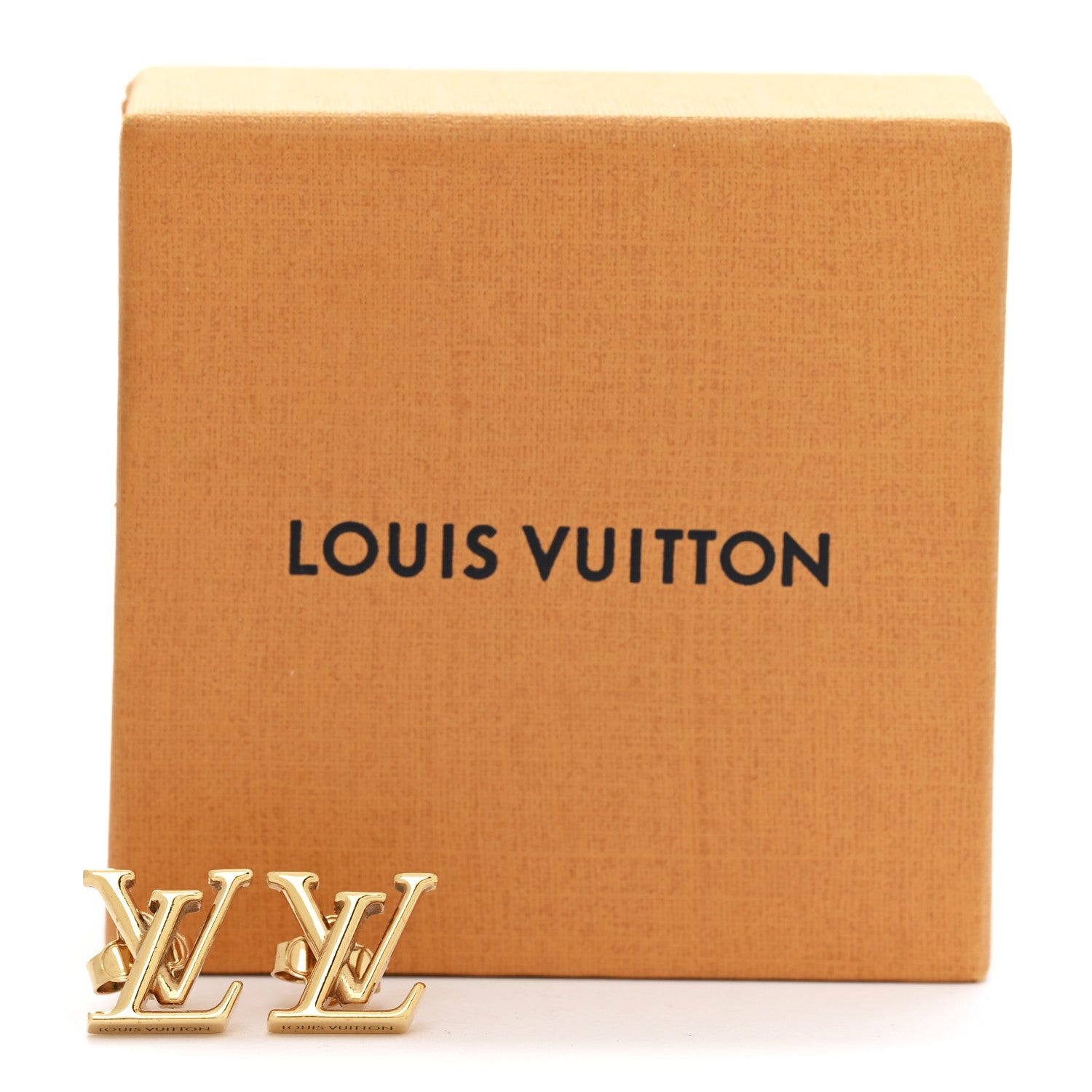 Louis Vuitton Metal LV Iconic Earrings Gold 6 of 6