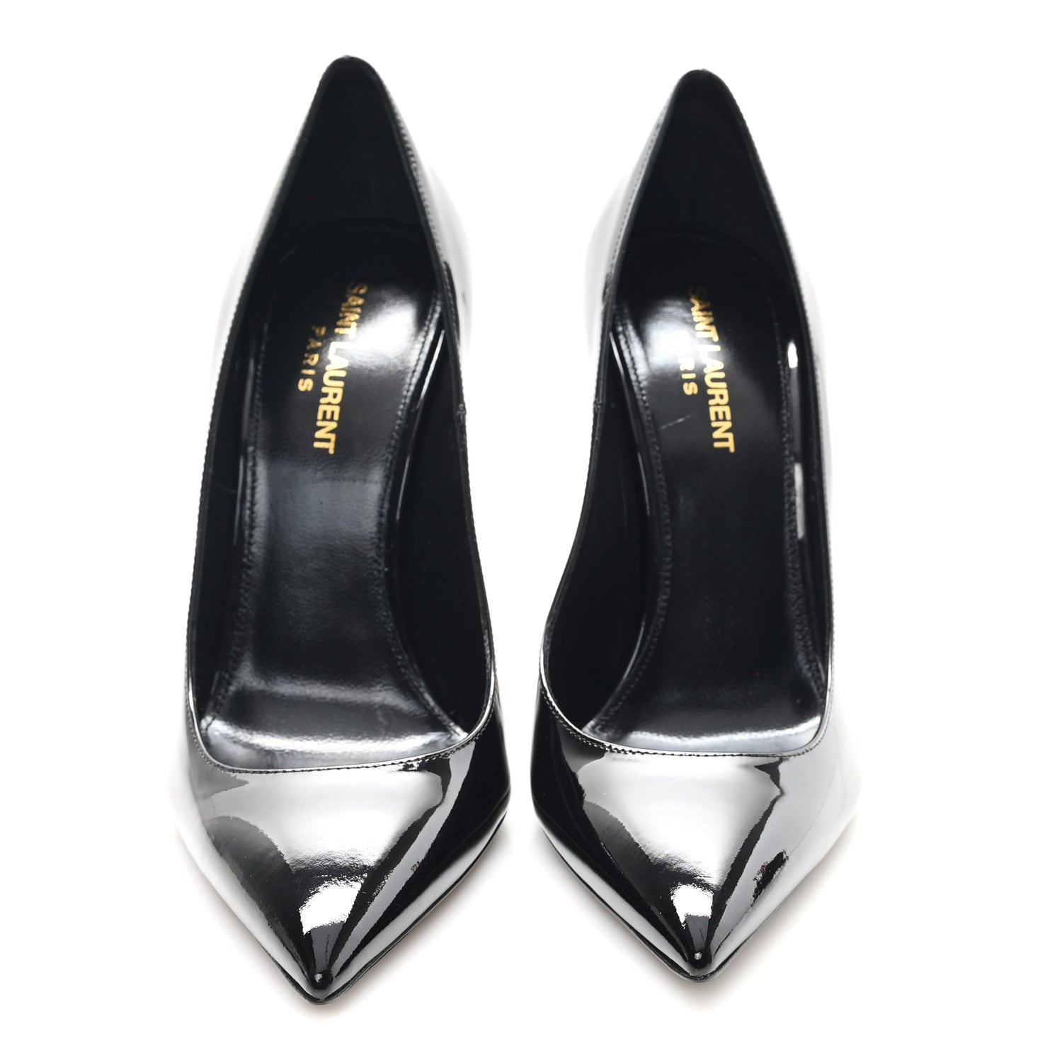 Saint Laurent Patent Opyum 110 Pumps  39.5 Black Gold 3 of 10