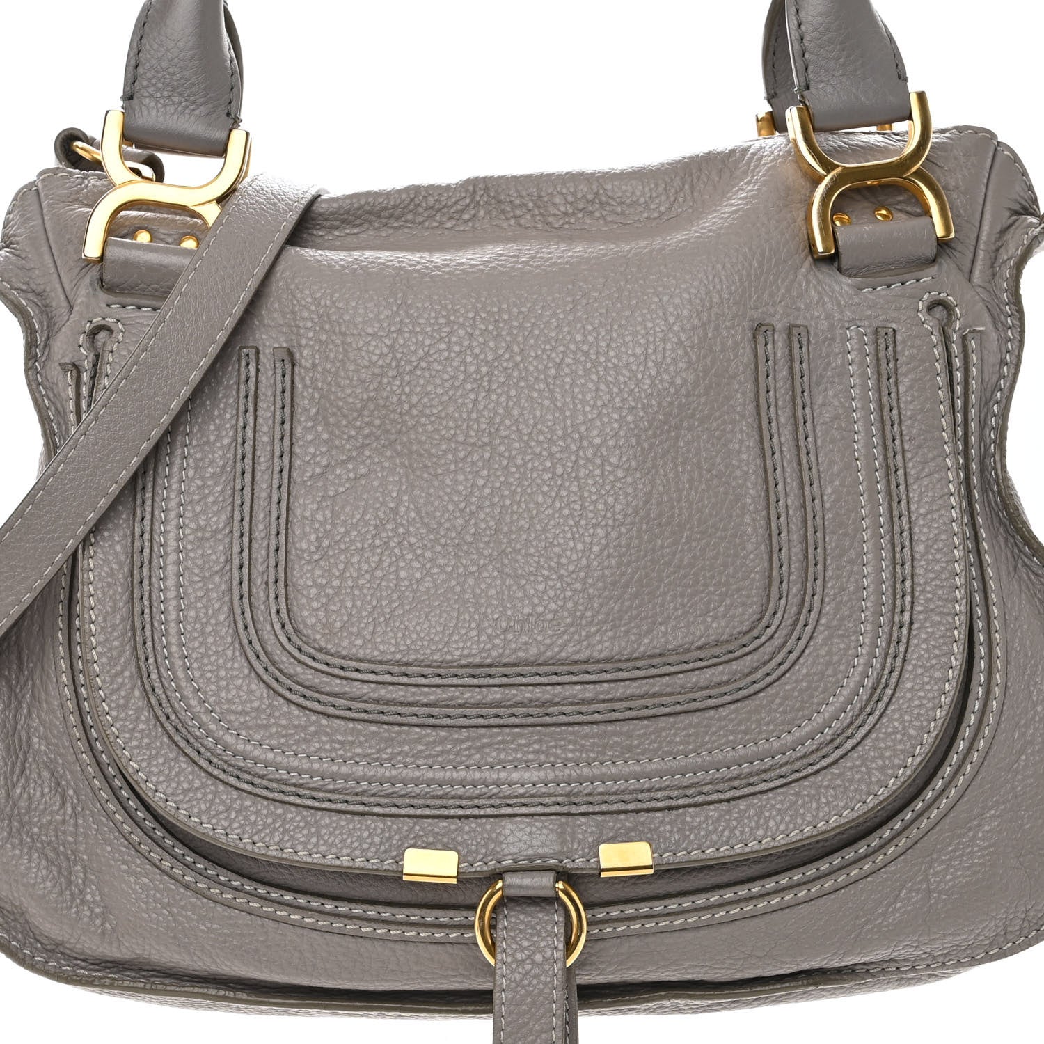 Chloe Calfskin Medium Marcie Satchel Cashmere Grey 6 of 10