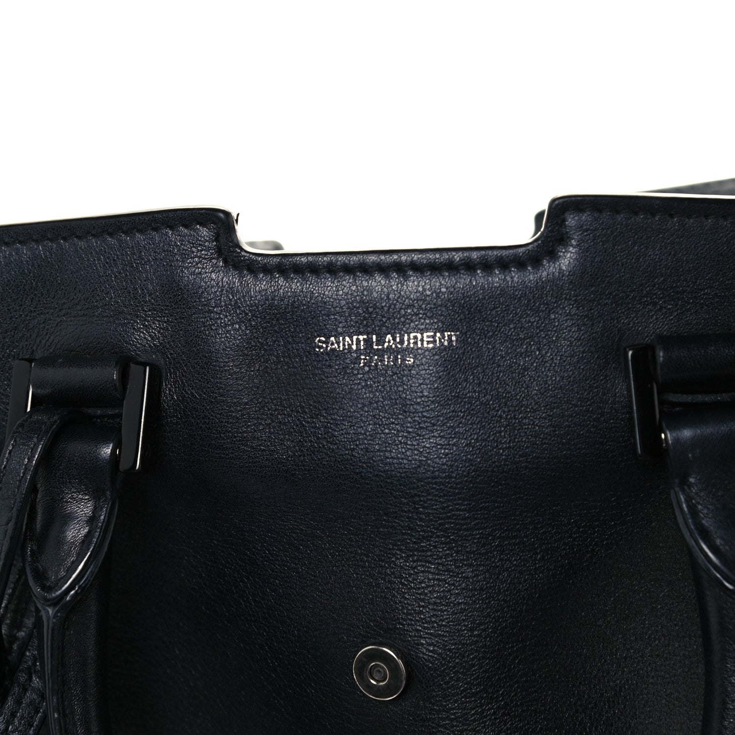 Saint Laurent Calfskin Small Monogram Cabas Black 9 of 13