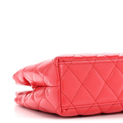 Chanel Shiny Aged Calfskin Quilted Nano Kelly Shopper Red 9 of 12