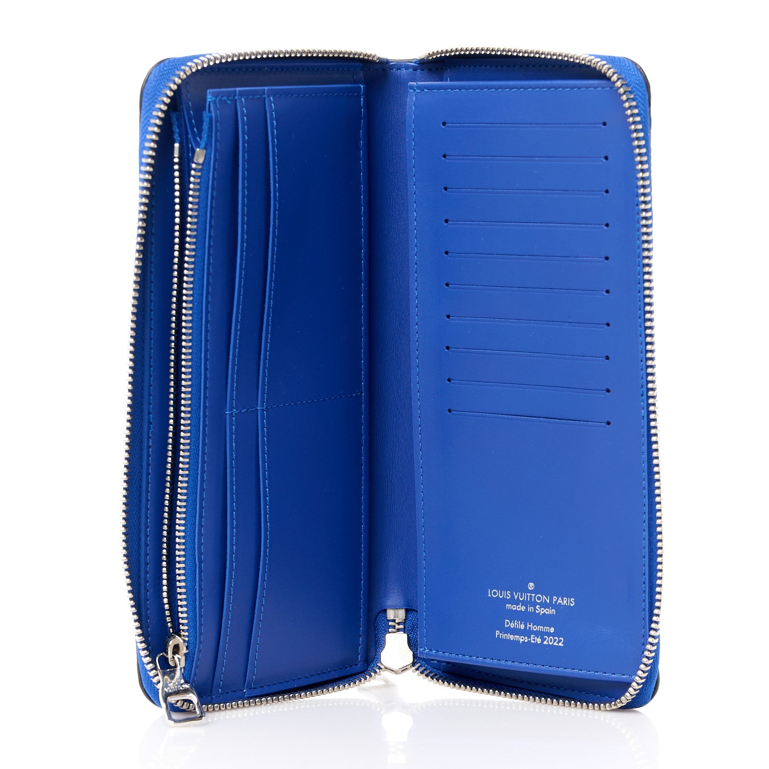 Louis Vuitton Taurillon Illusion Zippy Vertical Wallet Bleu Rose 8 of 13