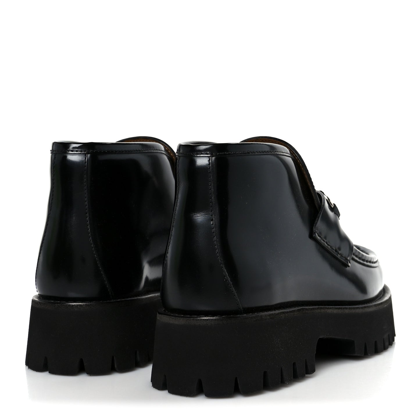 Cordovan Lux Womens Horsebit Platform Ankle Boots 39 Black