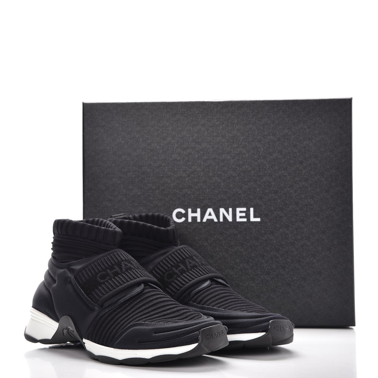 Stretch Fabric CC Sneakers 38.5 Black