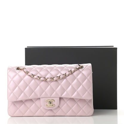 Chanel Iridescent Calfskin Quilted Medium Double Flap Light Pink 11 of 11